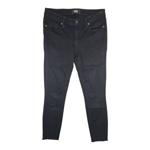 Paige Jeans Solid Black Verdugo Ankle Frayed Hem Size 29